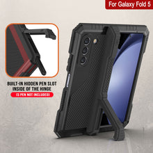 Load image into Gallery viewer, Galaxy Z Fold5 Metal Case, Heavy Duty Military Grade Armor Cover Full Body Hard [Black]
