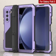 Load image into Gallery viewer, Galaxy Z Fold5 Metal Case, Heavy Duty Military Grade Armor Cover Full Body Hard [Purple]
