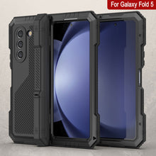 Load image into Gallery viewer, Galaxy Z Fold5 Metal Case, Heavy Duty Military Grade Armor Cover Full Body Hard [Black]
