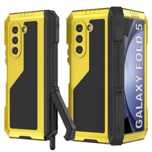 Load image into Gallery viewer, Galaxy Z Fold5 Metal Case, Heavy Duty Military Grade Armor Cover Full Body Hard [Neon]
