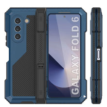 Load image into Gallery viewer, Galaxy Z Fold6 Metal Case, Heavy Duty Military Grade Armor Cover Full Body Hard [Blue]

