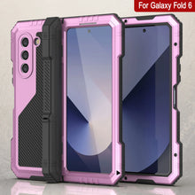 Load image into Gallery viewer, Galaxy Z Fold6 Metal Case, Heavy Duty Military Grade Armor Cover Full Body Hard [Pink]
