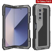 Load image into Gallery viewer, Galaxy Z Fold6 Metal Case, Heavy Duty Military Grade Armor Cover Full Body Hard [Silver]
