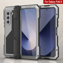 Load image into Gallery viewer, Galaxy Z Fold6 Metal Case, Heavy Duty Military Grade Armor Cover Full Body Hard [Silver]
