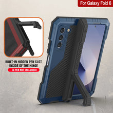 Load image into Gallery viewer, Galaxy Z Fold6 Metal Case, Heavy Duty Military Grade Armor Cover Full Body Hard [Blue]
