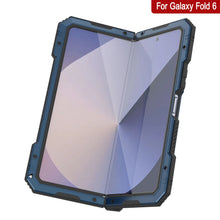 Load image into Gallery viewer, Galaxy Z Fold6 Metal Case, Heavy Duty Military Grade Armor Cover Full Body Hard [Blue]

