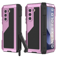Load image into Gallery viewer, Galaxy Z Fold6 Metal Case, Heavy Duty Military Grade Armor Cover Full Body Hard [Pink]
