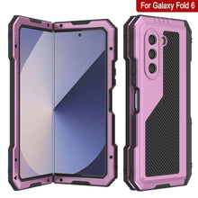 Load image into Gallery viewer, Galaxy Z Fold6 Metal Case, Heavy Duty Military Grade Armor Cover Full Body Hard [Pink]
