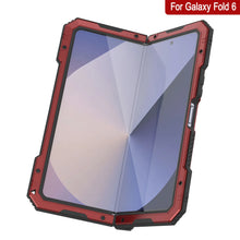 Load image into Gallery viewer, Galaxy Z Fold6 Metal Case, Heavy Duty Military Grade Armor Cover Full Body Hard [Red]
