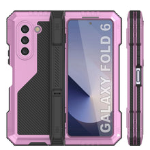 Load image into Gallery viewer, Galaxy Z Fold6 Metal Case, Heavy Duty Military Grade Armor Cover Full Body Hard [Pink]
