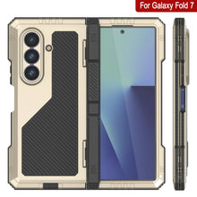 Load image into Gallery viewer, Galaxy Z Fold7 Metal Case, Heavy Duty Military Grade Armor Cover Full Body Hard [Gold]
