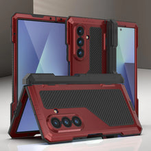 Load image into Gallery viewer, Galaxy Z Fold7 Metal Case, Heavy Duty Military Grade Armor Cover Full Body Hard [Red]
