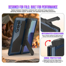 Load image into Gallery viewer, Galaxy Z Fold7 Metal Case, Heavy Duty Military Grade Armor Cover Full Body Hard [Blue]
