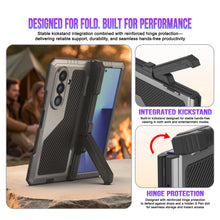 Load image into Gallery viewer, Galaxy Z Fold7 Metal Case, Heavy Duty Military Grade Armor Cover Full Body Hard [Silver]
