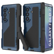 Load image into Gallery viewer, Galaxy Z Fold7 Metal Case, Heavy Duty Military Grade Armor Cover Full Body Hard [Blue]

