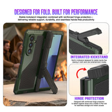 Load image into Gallery viewer, Galaxy Z Fold7 Metal Case, Heavy Duty Military Grade Armor Cover Full Body Hard [Dark Green]
