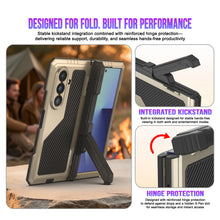 Load image into Gallery viewer, Galaxy Z Fold7 Metal Case, Heavy Duty Military Grade Armor Cover Full Body Hard [Gold]
