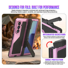 Load image into Gallery viewer, Galaxy Z Fold7 Metal Case, Heavy Duty Military Grade Armor Cover Full Body Hard [Pink]
