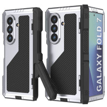 Load image into Gallery viewer, Galaxy Z Fold7 Metal Case, Heavy Duty Military Grade Armor Cover Full Body Hard [White]
