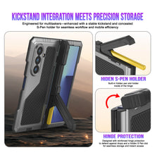 Load image into Gallery viewer, Galaxy Z Fold7 Metal Case, Heavy Duty Military Grade Armor Cover Full Body Hard [Silver]
