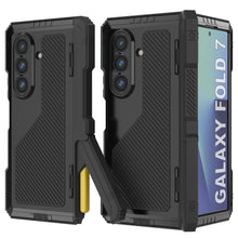 Load image into Gallery viewer, Galaxy Z Fold7 Metal Case, Heavy Duty Military Grade Armor Cover Full Body Hard [Black]

