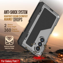 Load image into Gallery viewer, Galaxy Z Fold7 Metal Case, Heavy Duty Military Grade Armor Cover Full Body Hard [Silver]
