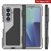 Load image into Gallery viewer, Galaxy Z Fold7 Metal Case, Heavy Duty Military Grade Armor Cover Full Body Hard [Silver]
