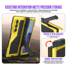 Load image into Gallery viewer, Galaxy Z Fold7 Metal Case, Heavy Duty Military Grade Armor Cover Full Body Hard [Neon]
