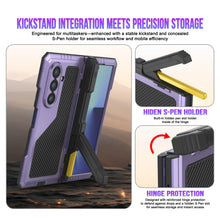 Load image into Gallery viewer, Galaxy Z Fold7 Metal Case, Heavy Duty Military Grade Armor Cover Full Body Hard [Purple]
