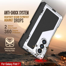 Load image into Gallery viewer, Galaxy Z Fold7 Metal Case, Heavy Duty Military Grade Armor Cover Full Body Hard [White]
