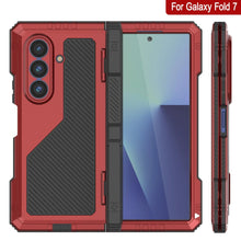 Load image into Gallery viewer, Galaxy Z Fold7 Metal Case, Heavy Duty Military Grade Armor Cover Full Body Hard [Red]
