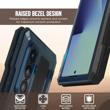 Load image into Gallery viewer, Galaxy Z Fold7 Metal Case, Heavy Duty Military Grade Armor Cover Full Body Hard [Blue]
