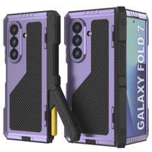Load image into Gallery viewer, Galaxy Z Fold7 Metal Case, Heavy Duty Military Grade Armor Cover Full Body Hard [Purple]
