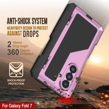 Load image into Gallery viewer, Galaxy Z Fold7 Metal Case, Heavy Duty Military Grade Armor Cover Full Body Hard [Pink]
