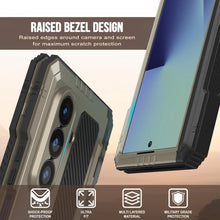 Load image into Gallery viewer, Galaxy Z Fold7 Metal Case, Heavy Duty Military Grade Armor Cover Full Body Hard [Gold]
