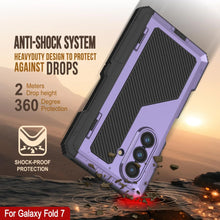Load image into Gallery viewer, Galaxy Z Fold7 Metal Case, Heavy Duty Military Grade Armor Cover Full Body Hard [Purple]
