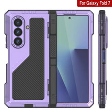 Load image into Gallery viewer, Galaxy Z Fold7 Metal Case, Heavy Duty Military Grade Armor Cover Full Body Hard [Purple]
