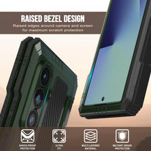 Load image into Gallery viewer, Galaxy Z Fold7 Metal Case, Heavy Duty Military Grade Armor Cover Full Body Hard [Dark Green]
