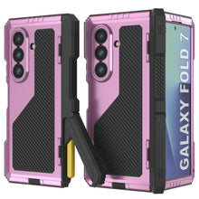 Load image into Gallery viewer, Galaxy Z Fold7 Metal Case, Heavy Duty Military Grade Armor Cover Full Body Hard [Pink]
