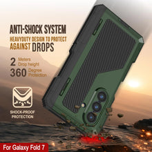 Load image into Gallery viewer, Galaxy Z Fold7 Metal Case, Heavy Duty Military Grade Armor Cover Full Body Hard [Dark Green]
