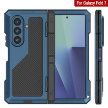 Load image into Gallery viewer, Galaxy Z Fold7 Metal Case, Heavy Duty Military Grade Armor Cover Full Body Hard [Blue]
