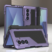 Load image into Gallery viewer, Galaxy Z Fold7 Metal Case, Heavy Duty Military Grade Armor Cover Full Body Hard [Purple]
