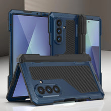 Load image into Gallery viewer, Galaxy Z Fold7 Metal Case, Heavy Duty Military Grade Armor Cover Full Body Hard [Blue]
