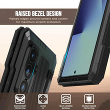 Load image into Gallery viewer, Galaxy Z Fold7 Metal Case, Heavy Duty Military Grade Armor Cover Full Body Hard [Black]
