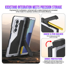 Load image into Gallery viewer, Galaxy Z Fold7 Metal Case, Heavy Duty Military Grade Armor Cover Full Body Hard [White]
