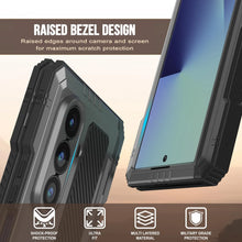 Load image into Gallery viewer, Galaxy Z Fold7 Metal Case, Heavy Duty Military Grade Armor Cover Full Body Hard [Silver]
