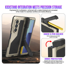 Load image into Gallery viewer, Galaxy Z Fold7 Metal Case, Heavy Duty Military Grade Armor Cover Full Body Hard [Gold]
