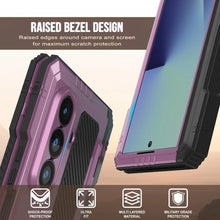 Load image into Gallery viewer, Galaxy Z Fold7 Metal Case, Heavy Duty Military Grade Armor Cover Full Body Hard [Pink]
