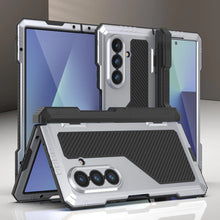 Load image into Gallery viewer, Galaxy Z Fold7 Metal Case, Heavy Duty Military Grade Armor Cover Full Body Hard [White]
