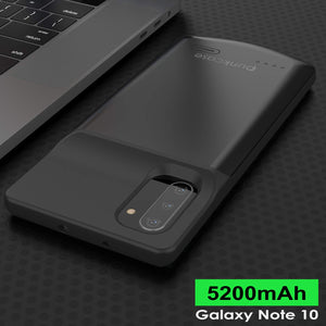 Galaxy Note 10 5200mAH Battery Charger W/ USB Port Slim Case [Black]